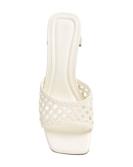 Open Edit White Jaydin Slide Sandal