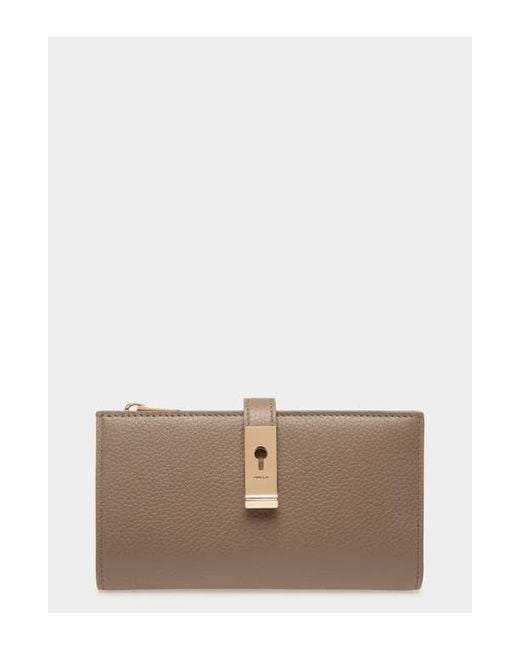 Bally Gray Lock Me Long Wallet