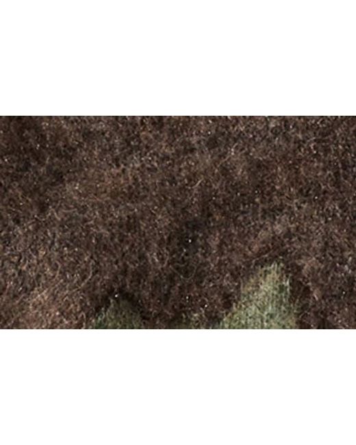 Astr Brown Conetta Floral Fuzzy Sweater