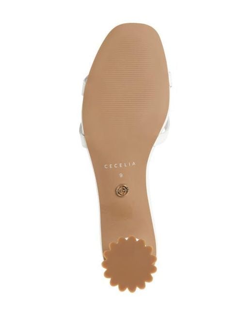 Cecelia New York White Bunny Slide Sandal