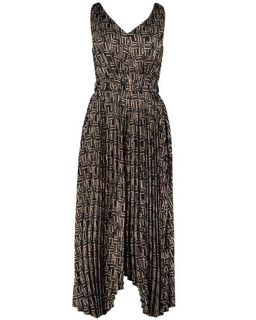 Bishop + Young Brown Highbrow Pleat Dress