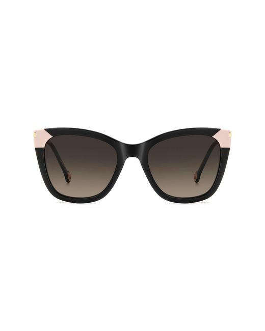 Carolina Herrera Black Her 54Mm Gradient Rectangular Sunglasses