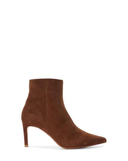 Dune Brown Obsessively Pointed Toe Bootie