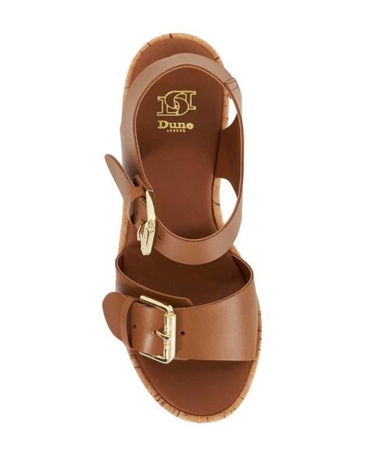 Dune Brown Kamia Platform Wedge Sandal