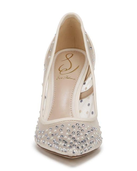 Sam Edelman White Hazel Mesh Pointed Toe Pump