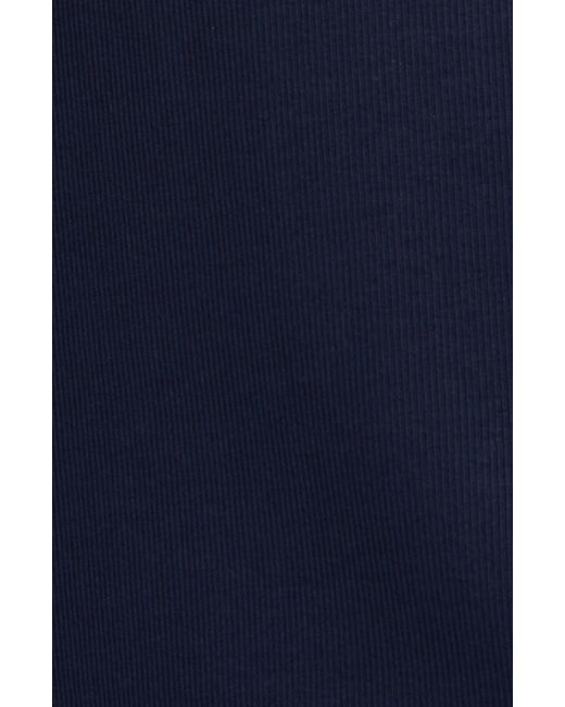 Nordstrom Blue Stretch Cotton Ribbed Tank Dress
