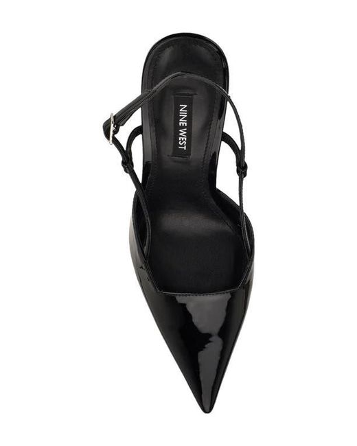 Nine West Black Mianda Pointed Toe Slingback Pump