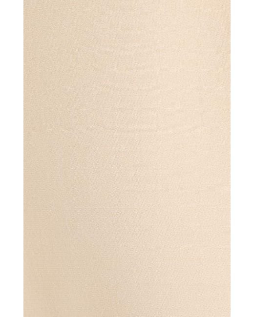 Valentino Garavani Natural V-Detail Crepe Couture Dress