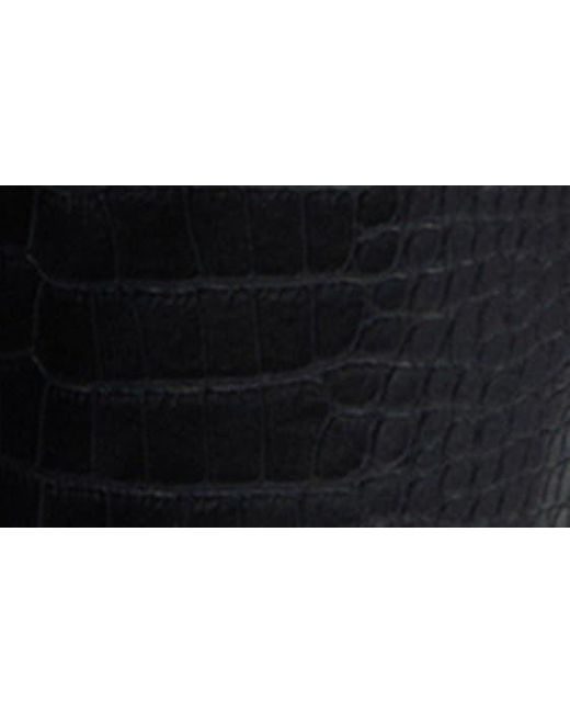 Mango Black Croc Embossed Faux Leather Pants
