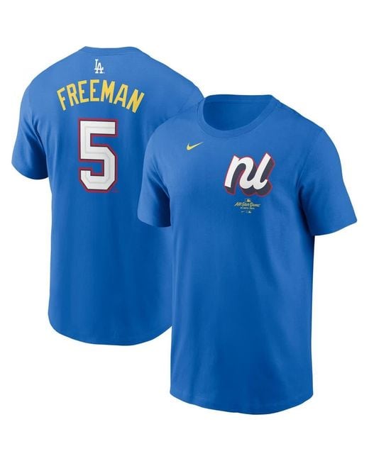 Nike Blue Freddie Freeman National League 2025 All-Star Edition Name & Number T-Shirt for men