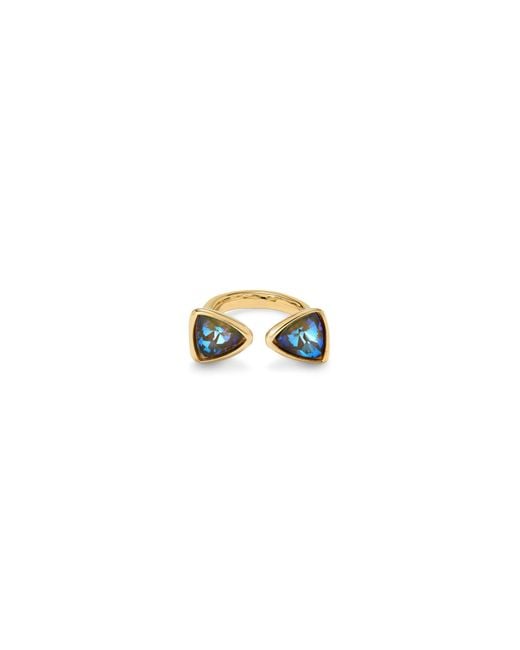 Uno De 50 Metallic Ring With Two Crystals