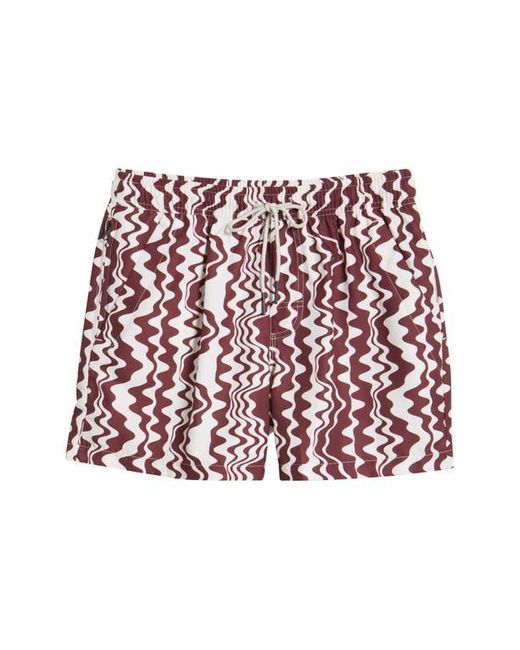 Oas Red Ruby Verve Swim Trunks for men