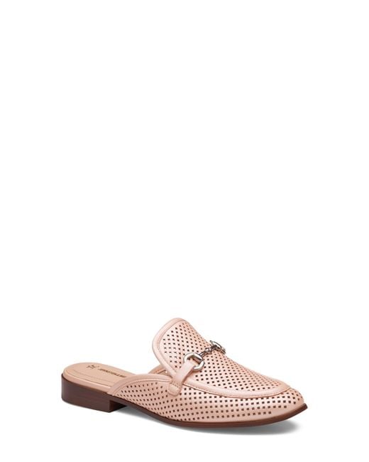 Johnston & Murphy Pink Ali Perforated Bit Mule