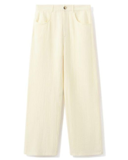 Mango Natural Texture Balloon Pants