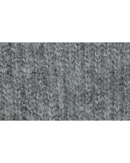 Open Edit Gray Fuzzy Crewneck Cardigan