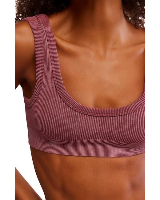 Free People Red Intimately Fp Rib Bralette