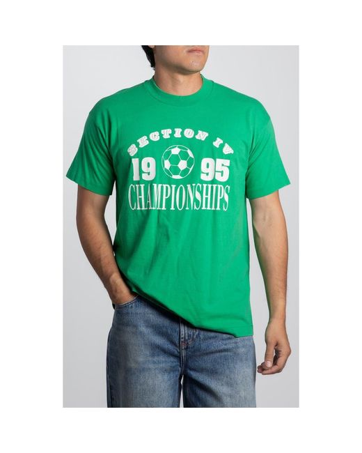 Elwood Green Vintage Soccer Championship Tee for men