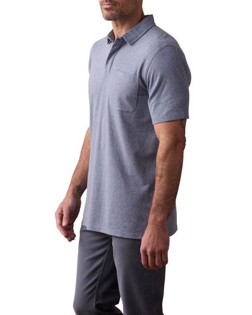 The Normal Brand Blue Active Puremeso Everyday Pocket Polo for men