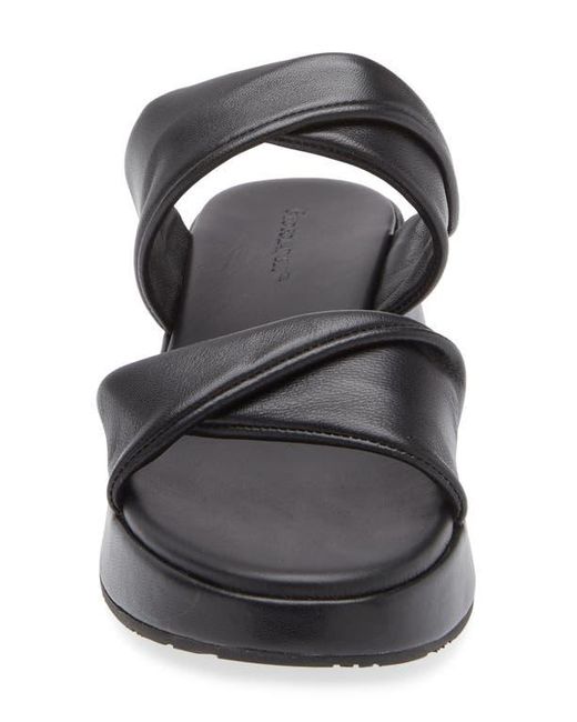 Chocolat Blu Black Essa Platform Wedge Slide Sandal