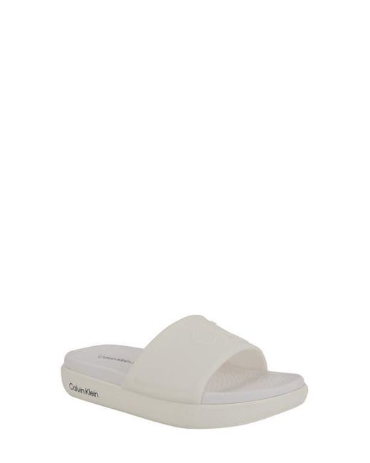 Calvin Klein White Peari Slide Sandal