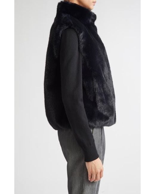 Herno Black Faux Fux Vest