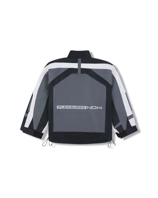 Pleasures Blue Tactical Moto Jacket for men