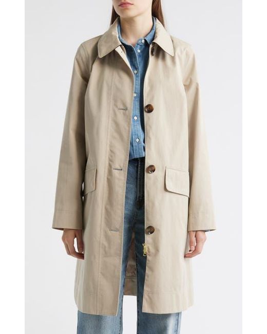 Barbour Natural Hebrides Longline Waterproof Jacket With Removable Hood