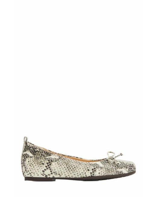ABEO White Cadence Bow Ballet Flat