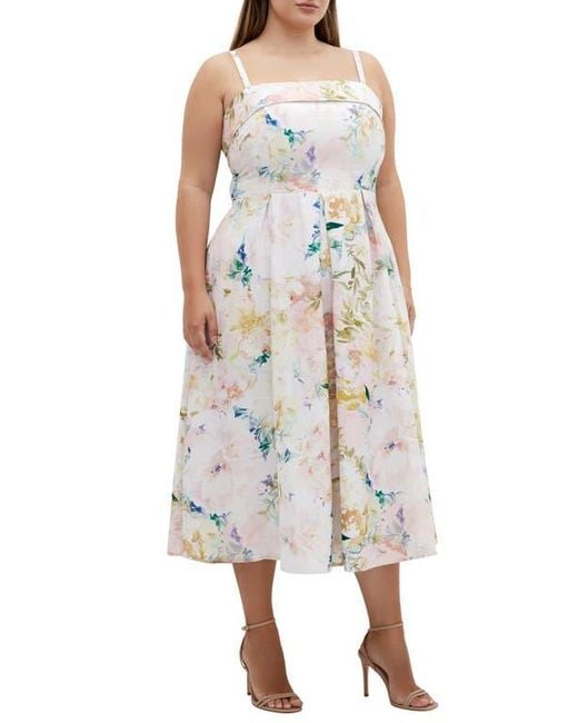City Chic Multicolor Fit & Flare Dress