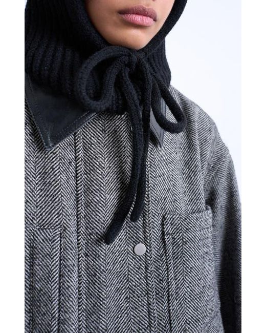 TOPSHOP Black Hero Rib Balaclava