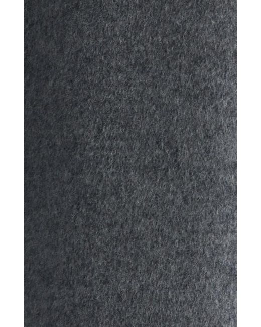 Eileen Fisher Gray Stand Collar Reversible Wool & Cashmere Coat
