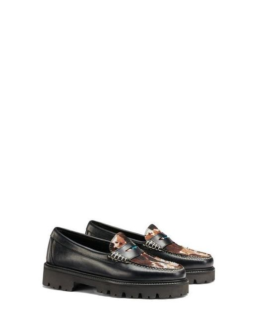 G.H.BASS Black Whitney Super Lug Sole Penny Loafer