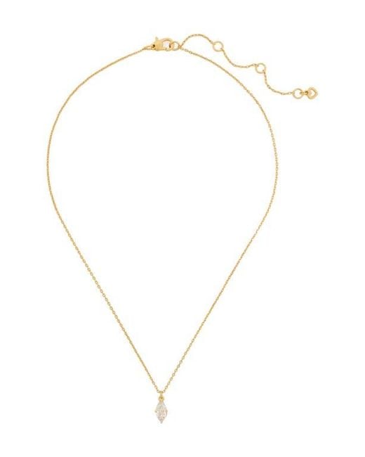 Kate Spade Metallic Signature Solitaire Cubic Zirconia Pendant Necklace