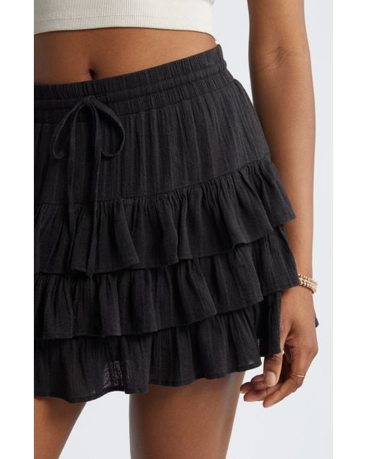 BP. Black Tiered Miniskirt