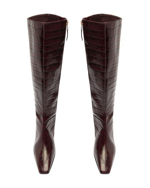 SCHUTZ SHOES Brown Dellia Up Knee High Boot