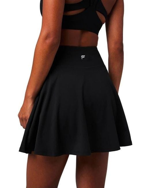 Fabletics Black Crossover Flounce Skirt