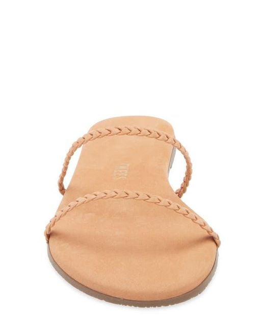 TKEES Pink Gemma Braid Slide Sandal