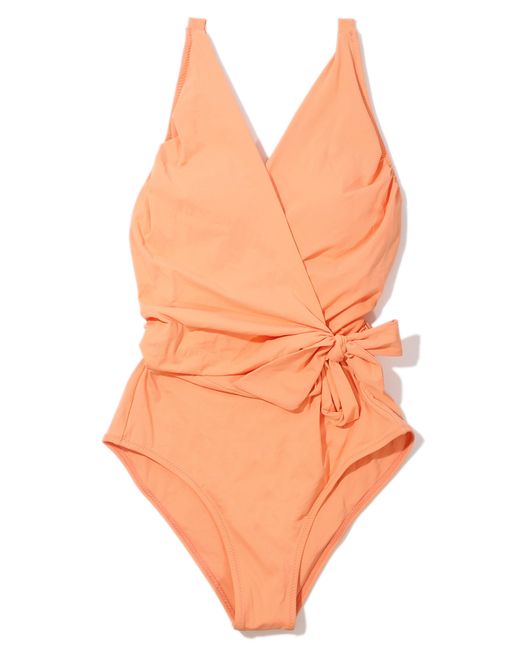 Hanky Panky Orange Wrap Front One-piece Swimsuit