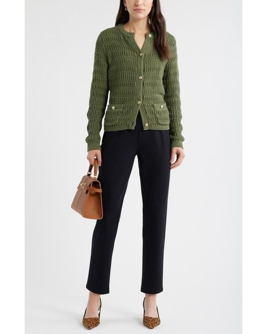 Caslon Black Pull-On Stretch Ponte Cigarette Pants