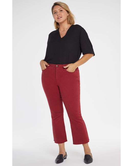 NYDJ Red Fiona Slim Ankle Flare Jeans