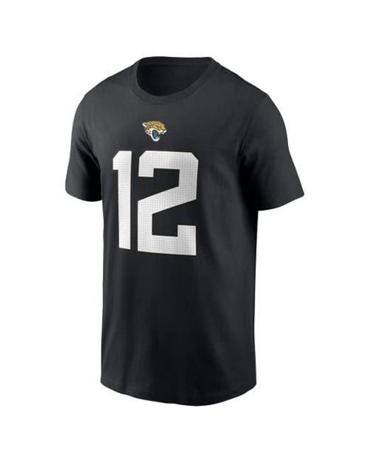 Nike Black Travis Hunter Jacksonville Jaguars 2025 Nfl Draft First Round Pick Player Name & Number T-Shirt for men