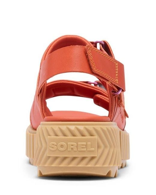 Sorel Red Ona Ave Multistrap Mid Sandal
