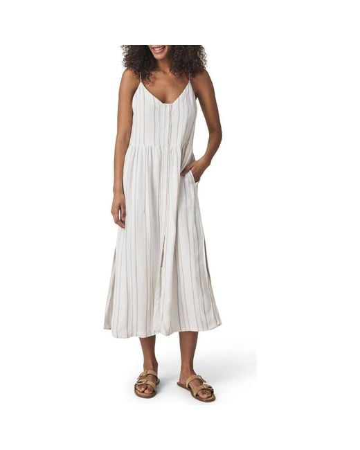 Splendid Women's White Gabrielle Mixed Stripe Sundress