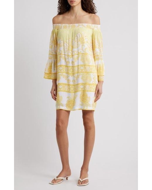 knee length dresses for ladies Kona Crush Shift Dress In Primrose Yellow