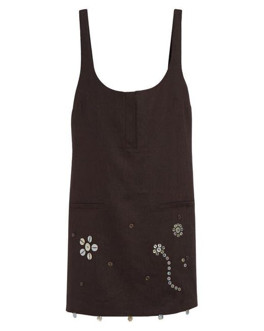 Siedres Black Alites Linen Minidress