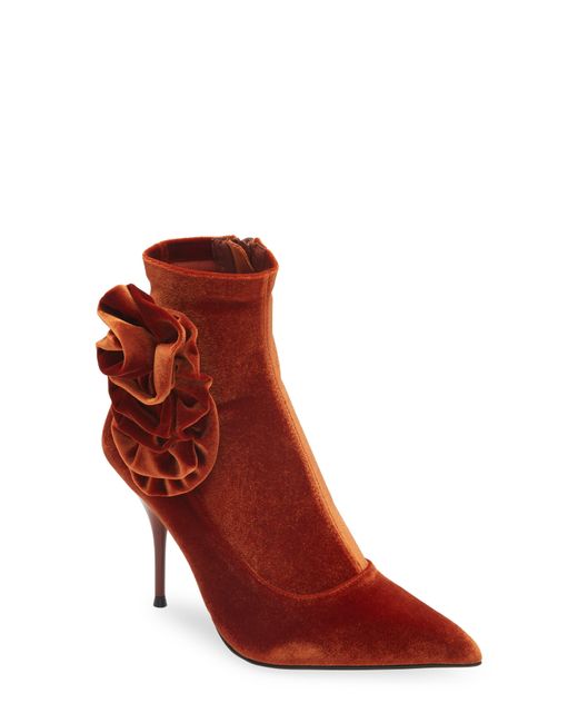 Jeffrey Campbell Red Florista Pointed Toe Bootie