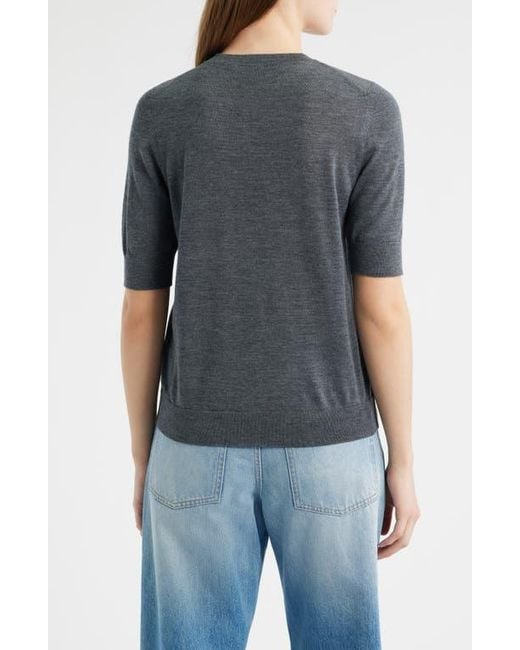 Boss Black Farbella Short Sleeve Virgin Wool Sweater