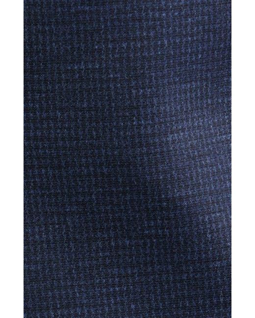 Johnston & Murphy Blue Xc Flex Microcheck Knit Sport Coat for men