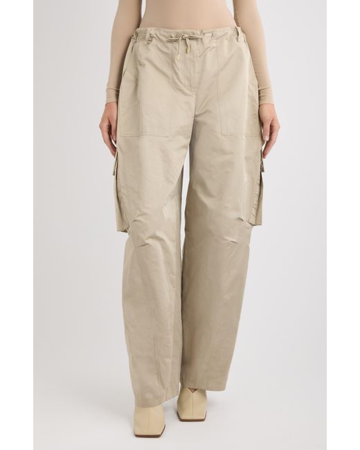 Alaïa Natural Drawstring Cargo Pants
