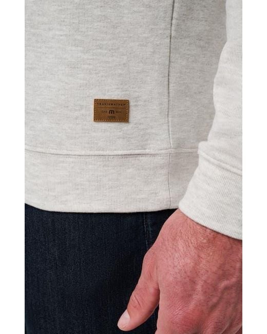 Travis Mathew Gray Cloud Quarter Zip for men